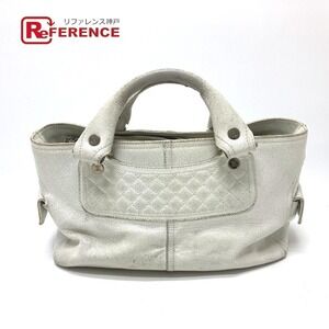 Celine Boogie Bag Handbag Leather White